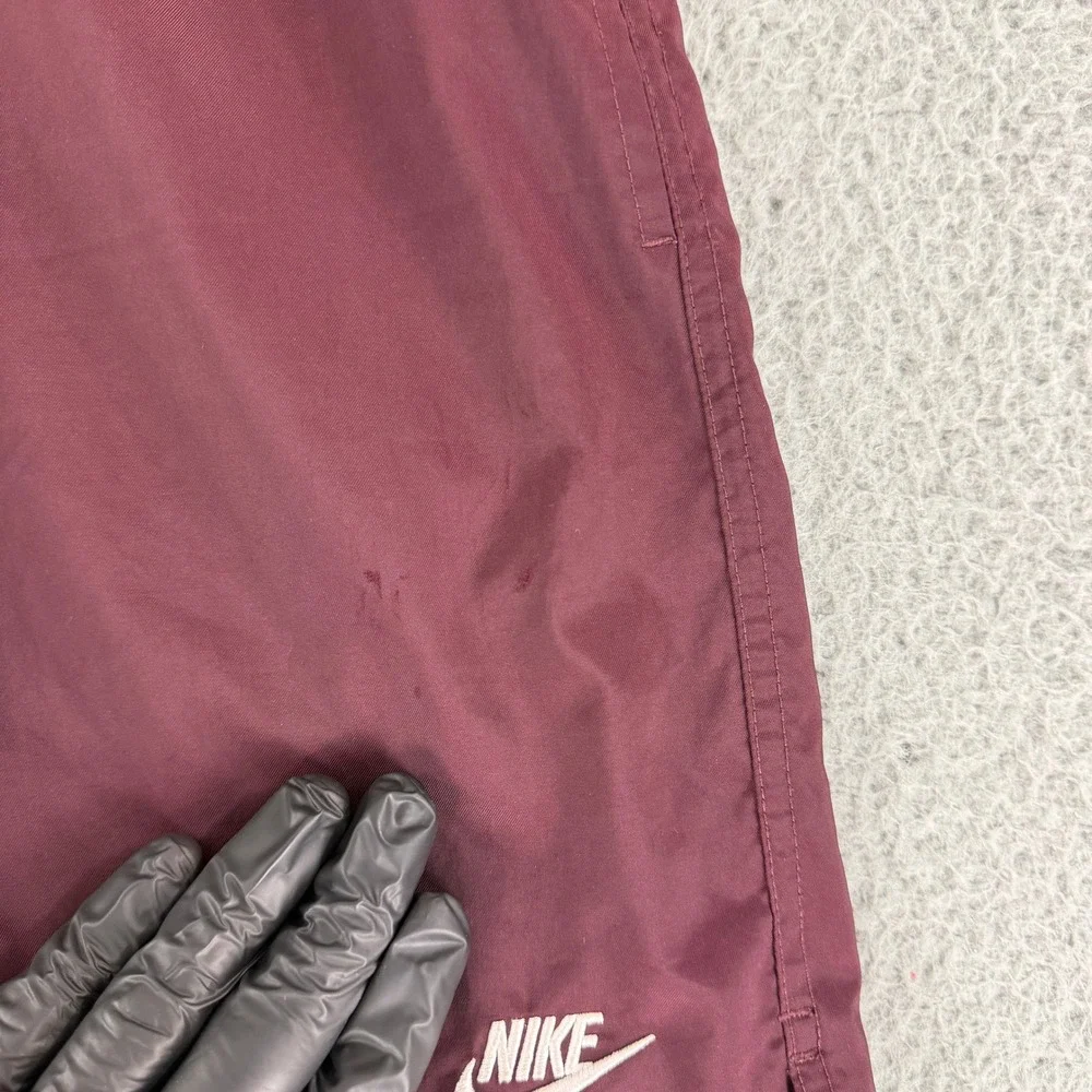 Nike Woven Flow Shorts Mens Small Burgundy Maroon FN3307-652 Swim Athletic Mesh